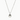 silver cara soft square pendant necklace